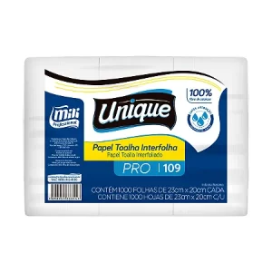Papel Toalha Interfolha 23X20Cm Unique Pro 26G Mili 1000Fls