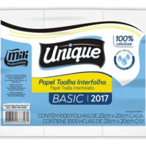 Papel Toalha Interfolha 23X20Cm Unique Basic Mili 1000Fls