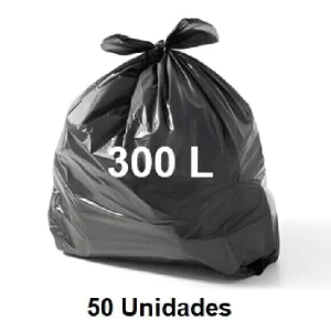 Saco P/Lixo 300L Pr Medio 50Un Induplast