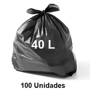 Sacola P/Lixo 40L Pr 100Un Induplast