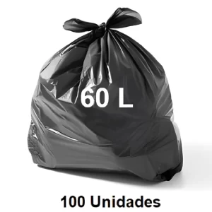 Sacola P/Lixo 60L Pr 100Un Induplast