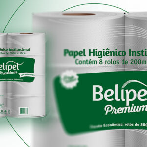 Papel Higienico Rolao Fs 8X200M 100% Celulose Premium Belipel