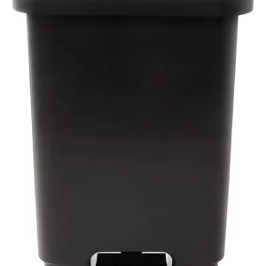 Lixeira C/Pedal 50L Preta Bralimpia