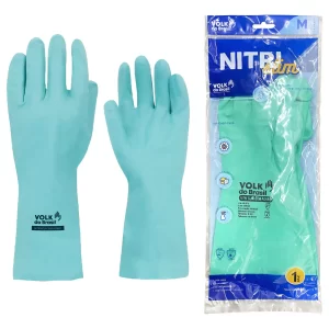 Luva Nitrilica Verde Volk  -  M