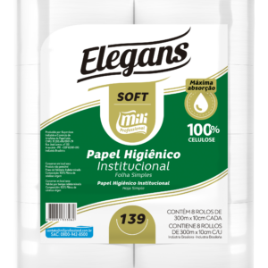 Papel Higienico Rolao Fs 8X300M Elegans Soft Milli (139)