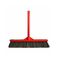 Vassoura Pelo Animal 40Cm Base Madeira C/Cabo