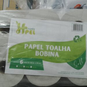 Papel Toalha Bobina Fs 6X200M Branco Soft Hpell