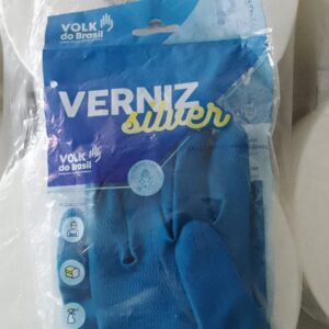 Luva Verniz Silver Azul Volk - P