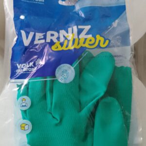 Luva Verniz Silver Verde Volk - M