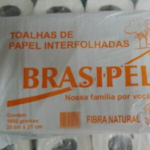 Papel Toalha Interfolha 20X21 Natural 1000Fls Brasipel