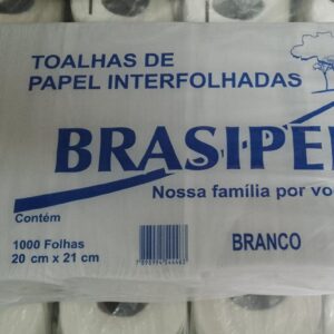Papel Toalha Interfolha 20X21 Branco 1000Fls Brasipel