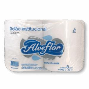 Papel Higienico Rolao Fs 8X300M 100% Celulose Alveflor